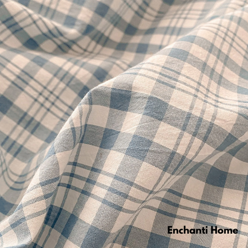 Ruffle Plaid Bedding Set / 4 Shades