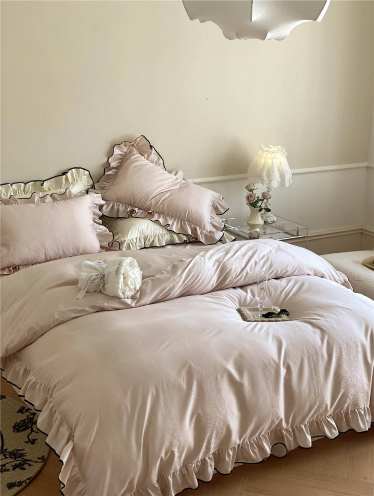 Silky Ruffle Duvet Cover