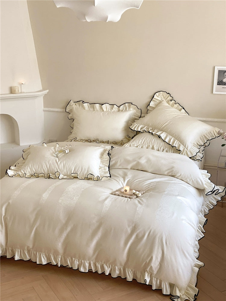Silky Ruffle Duvet Cover