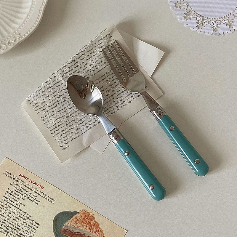Cottage Core Fork and Spoon Set