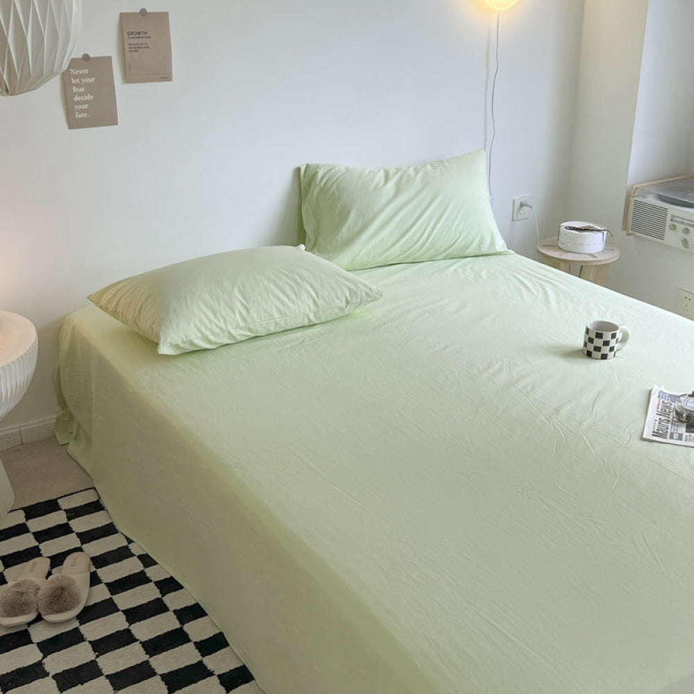 Washed Cotton Bed Sheets (12 Colors)
