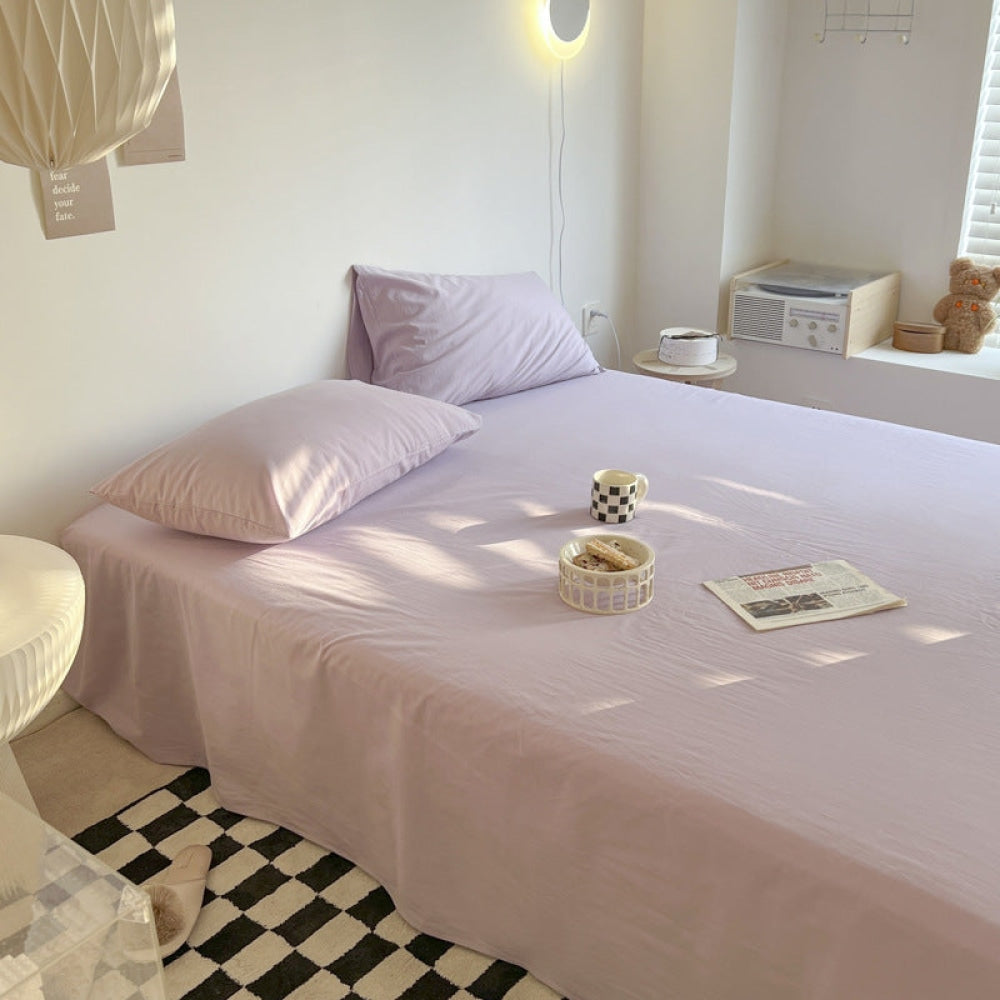 Washed Cotton Bed Sheets (12 Colors)