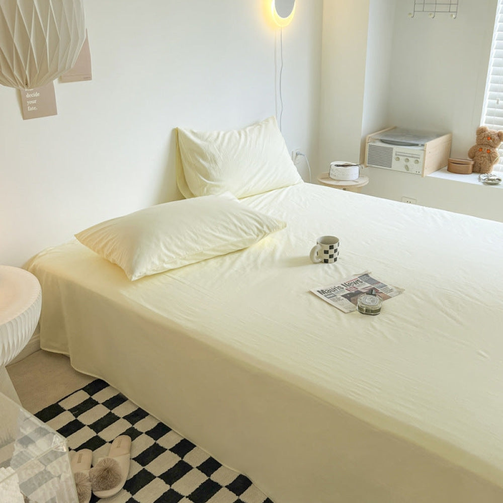 Washed Cotton Bed Sheets (12 Colors)