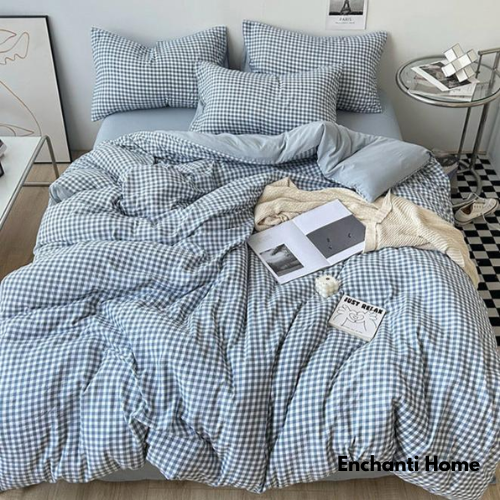 Clean Cut Gingham Bedding Set / 4 Colors