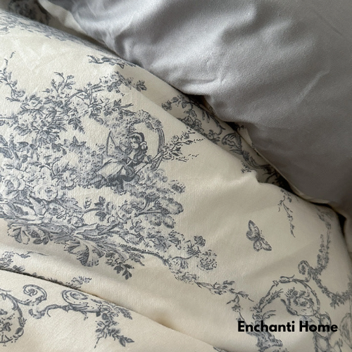 French Ruffle Floral Bedding / 4 Colors