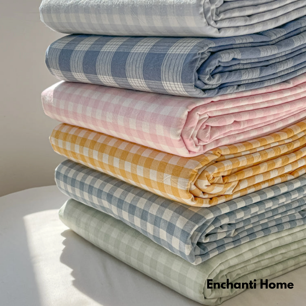 Assorted Gingham Bed Sheet Set / Multicolor