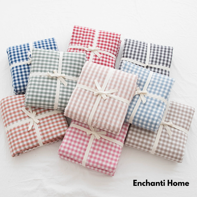 Gingham Duvet Set / 5 Colors