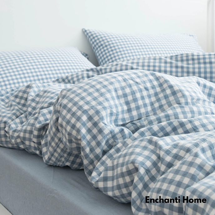 Gingham Bedding Set / 5 Colors