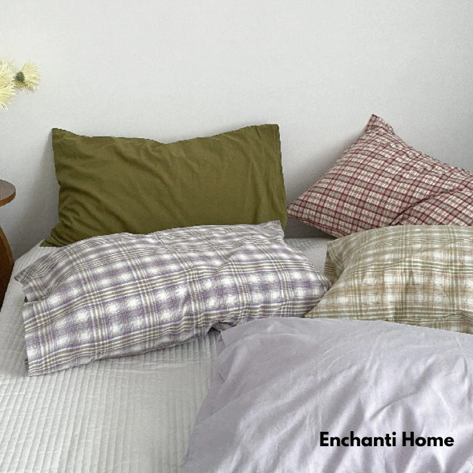 Plaid Pillowcases / 4 Chic Colors