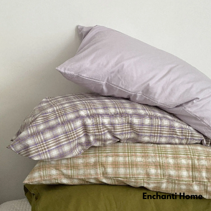 Plaid Pillowcases / 4 Chic Colors