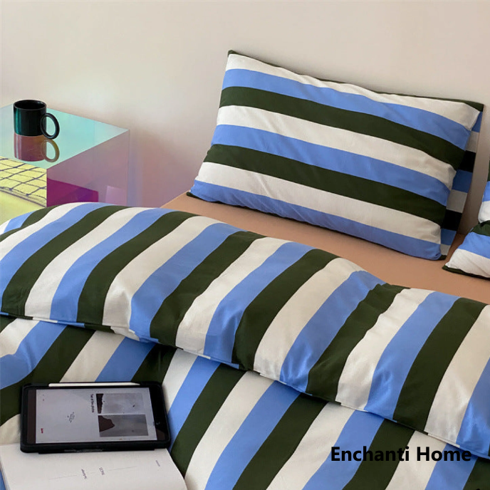 Bold Stripes Bedding Set / Yellow & White