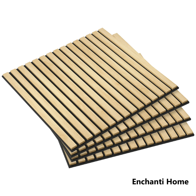 Golden Oak Acoustic Slat Wall Panels / Soundproof