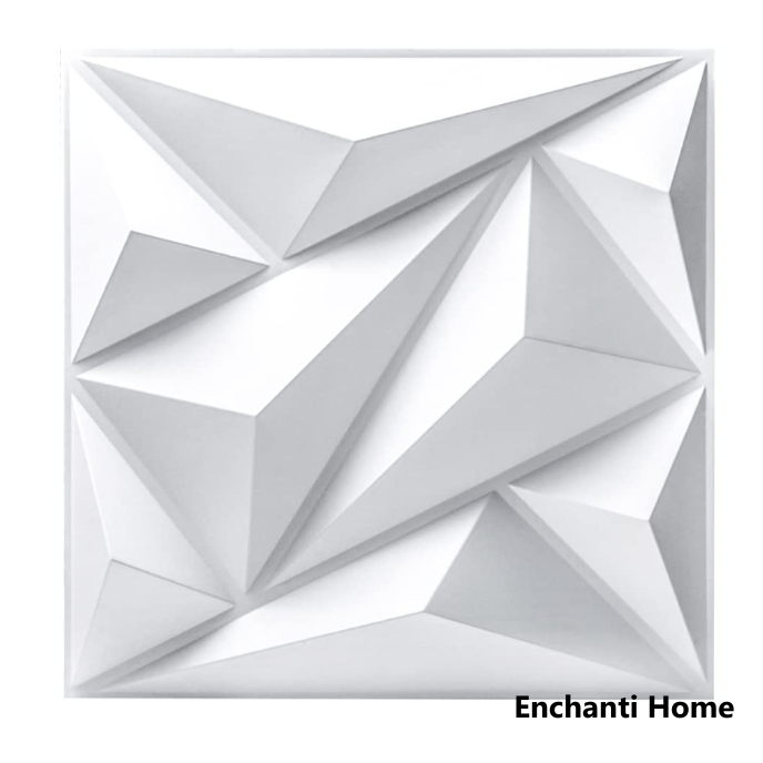 Diamond Elegance 3D Wall Panels / White