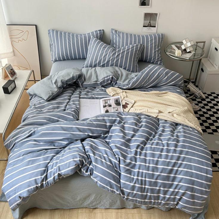 Clean Cut Gingham Bedding Set / Blue