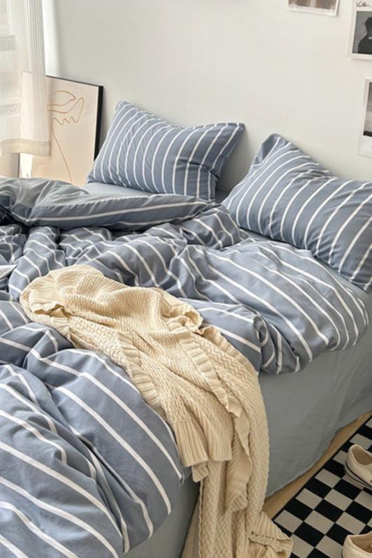 Clean Cut Gingham Bedding Set / 4 Colors