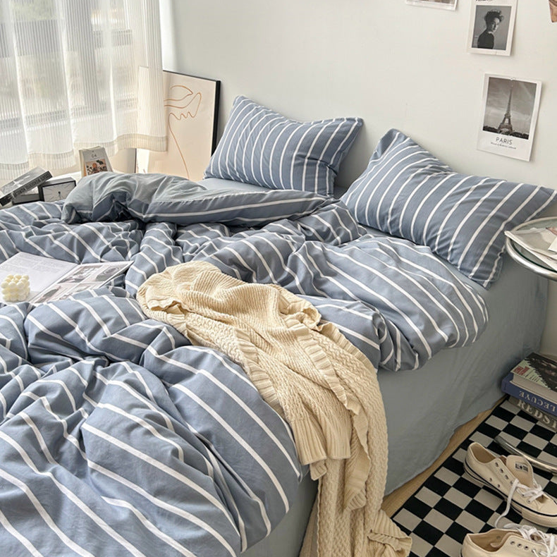 Clean Cut Gingham Bedding Set / 4 Colors