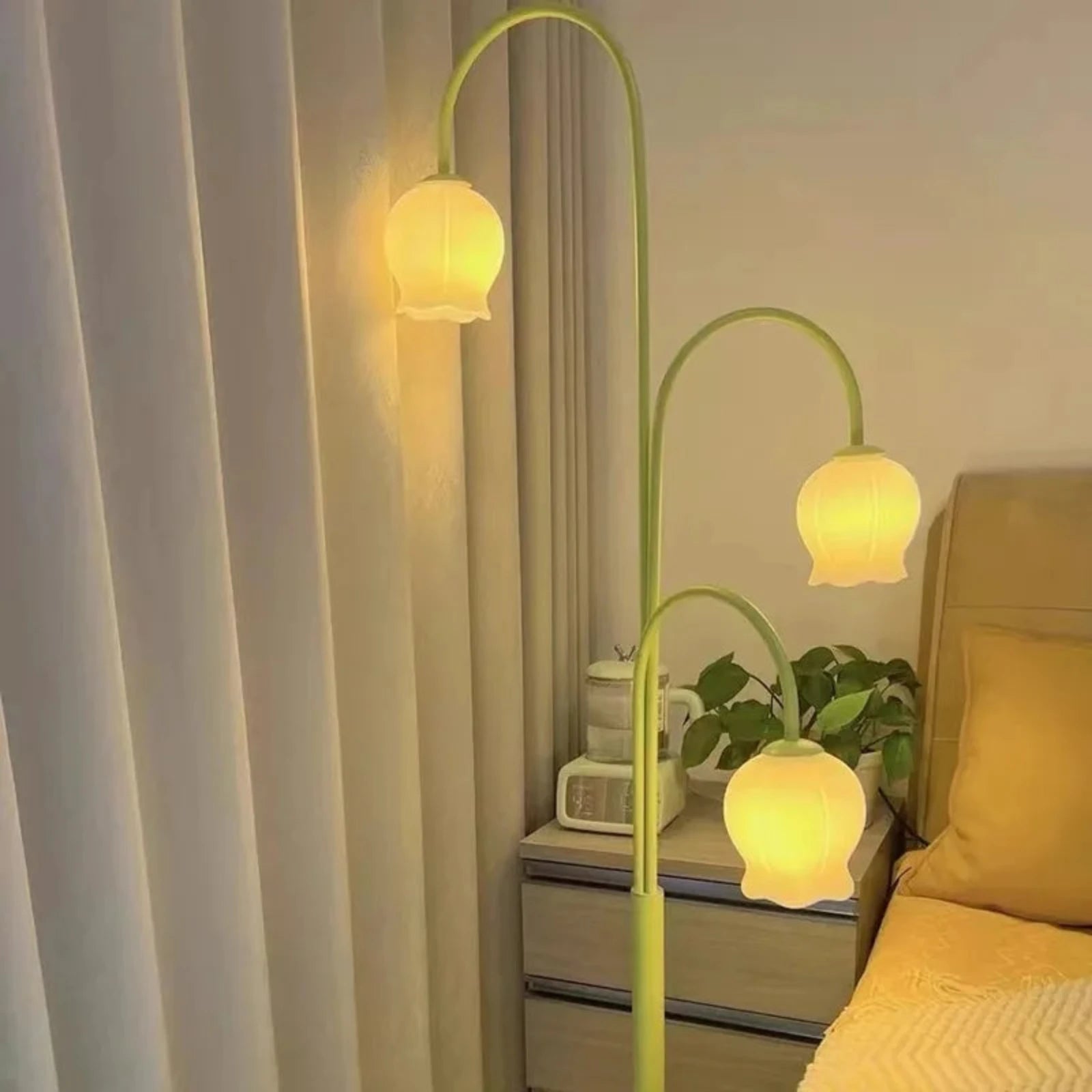 Nordic Bell Orchid Floor Lamp