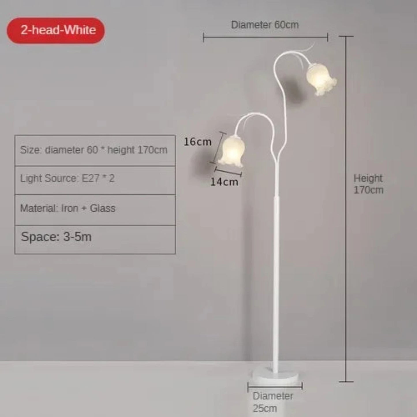 Nordic Bell Orchid Floor Lamp