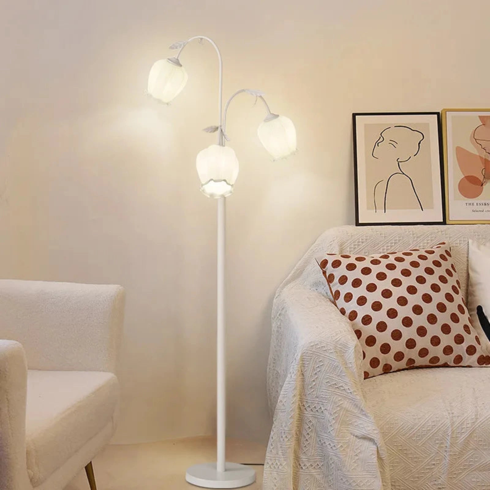 Nordic Bell Orchid Floor Lamp