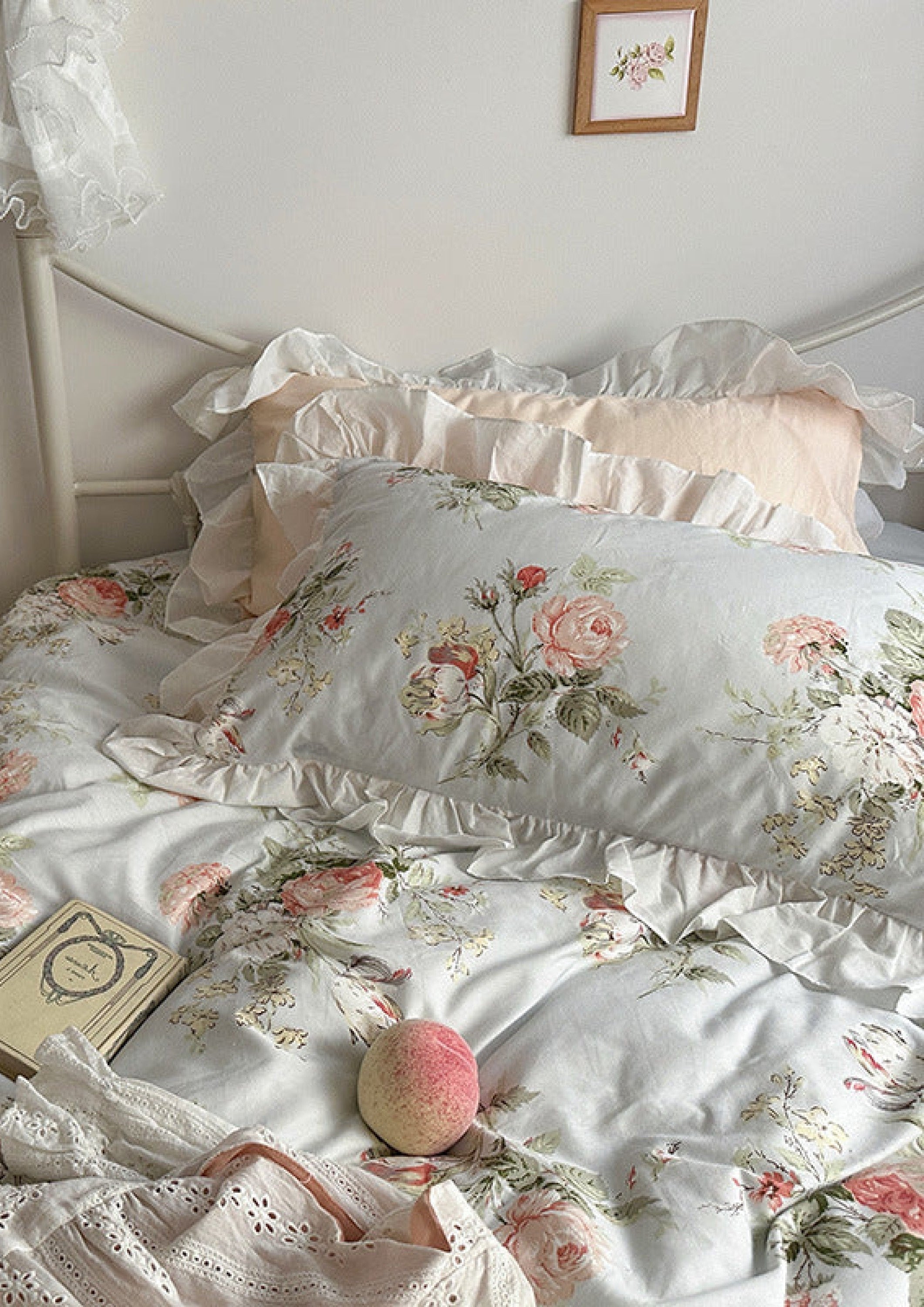 French Ruffle Floral Bedding / 4 Colors