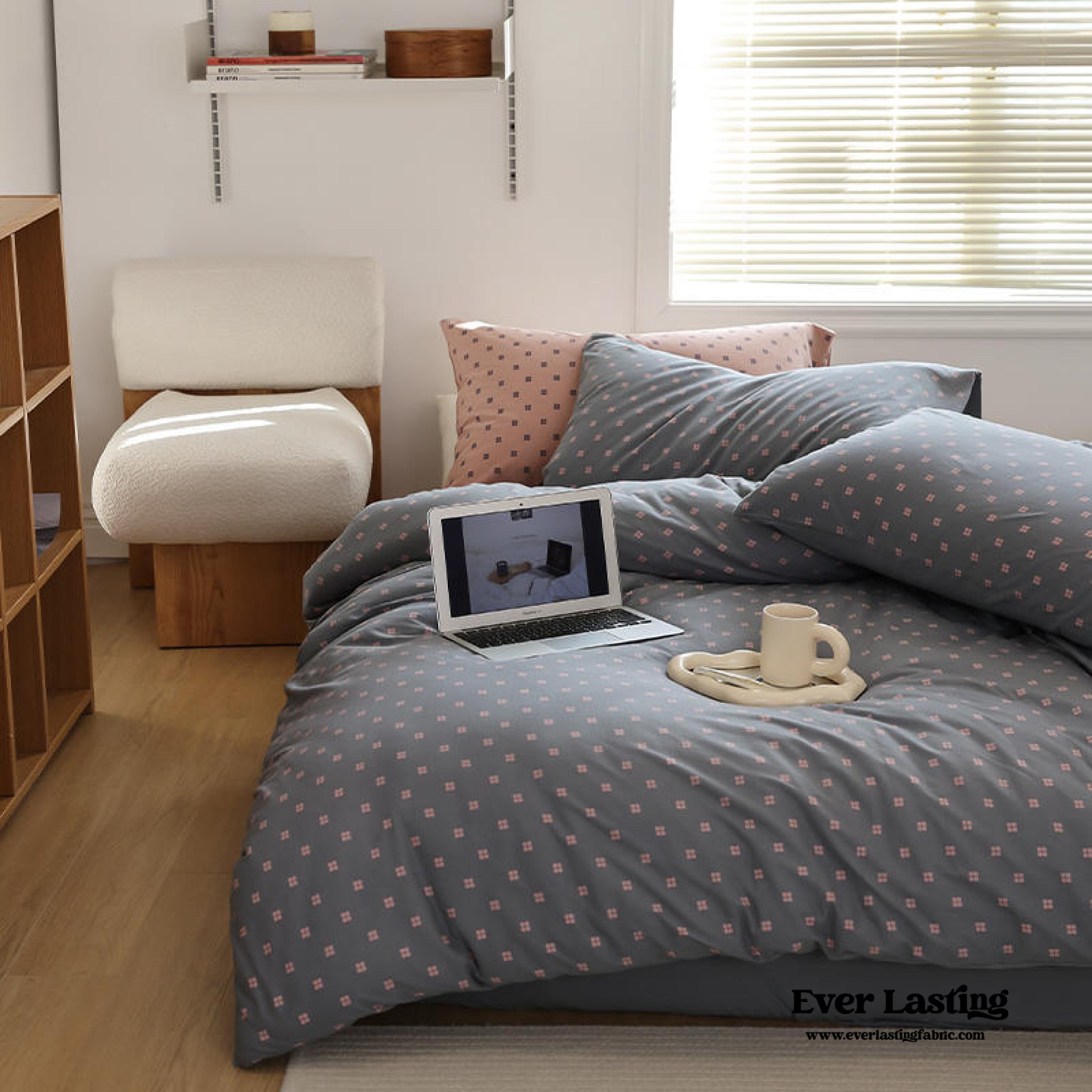 Dotted Jersey Knit Bedding Set / 5 Colors