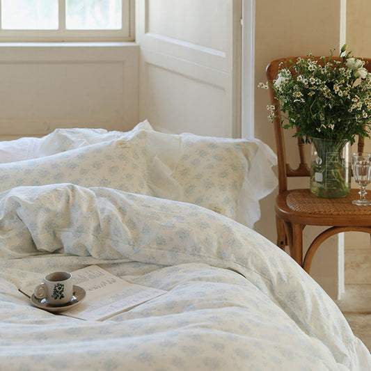 Soft Floral Ruffle Lace Bedding Bundle