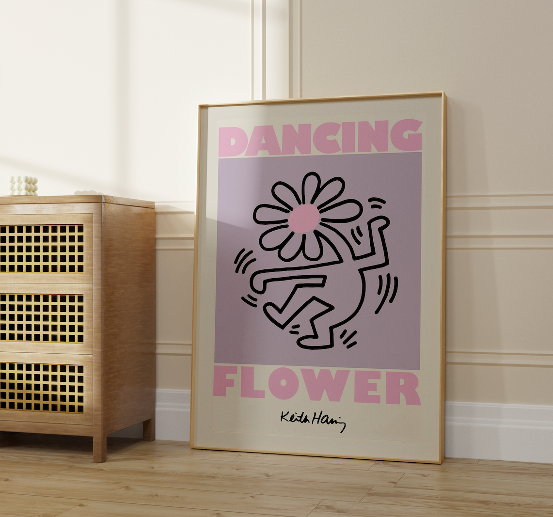 Keith Haring Pastel Pop Art Poster