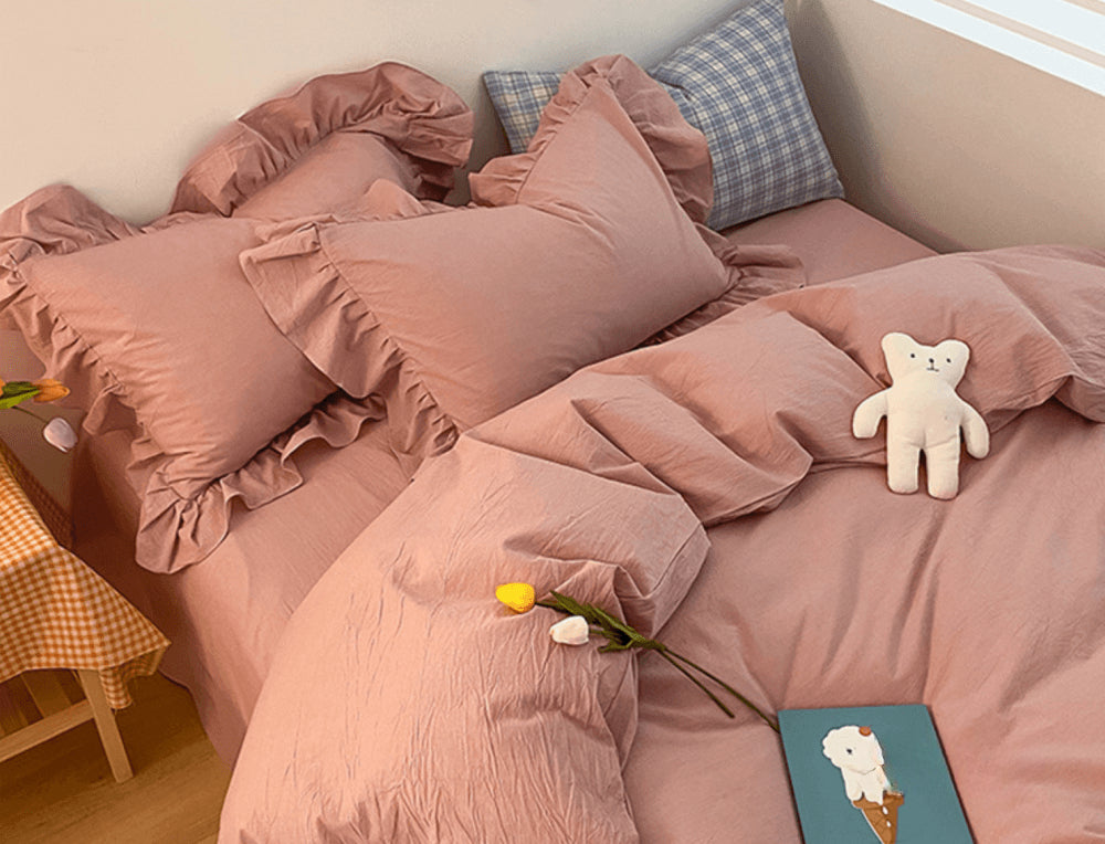 Ruffle Bedding Set / 5 Colors