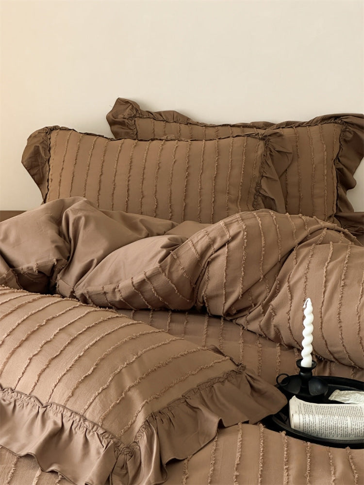 Sweet Ruffle Jacquard Bedding Bundle