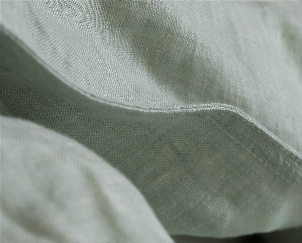 Tied Linen Bedding Set / Green