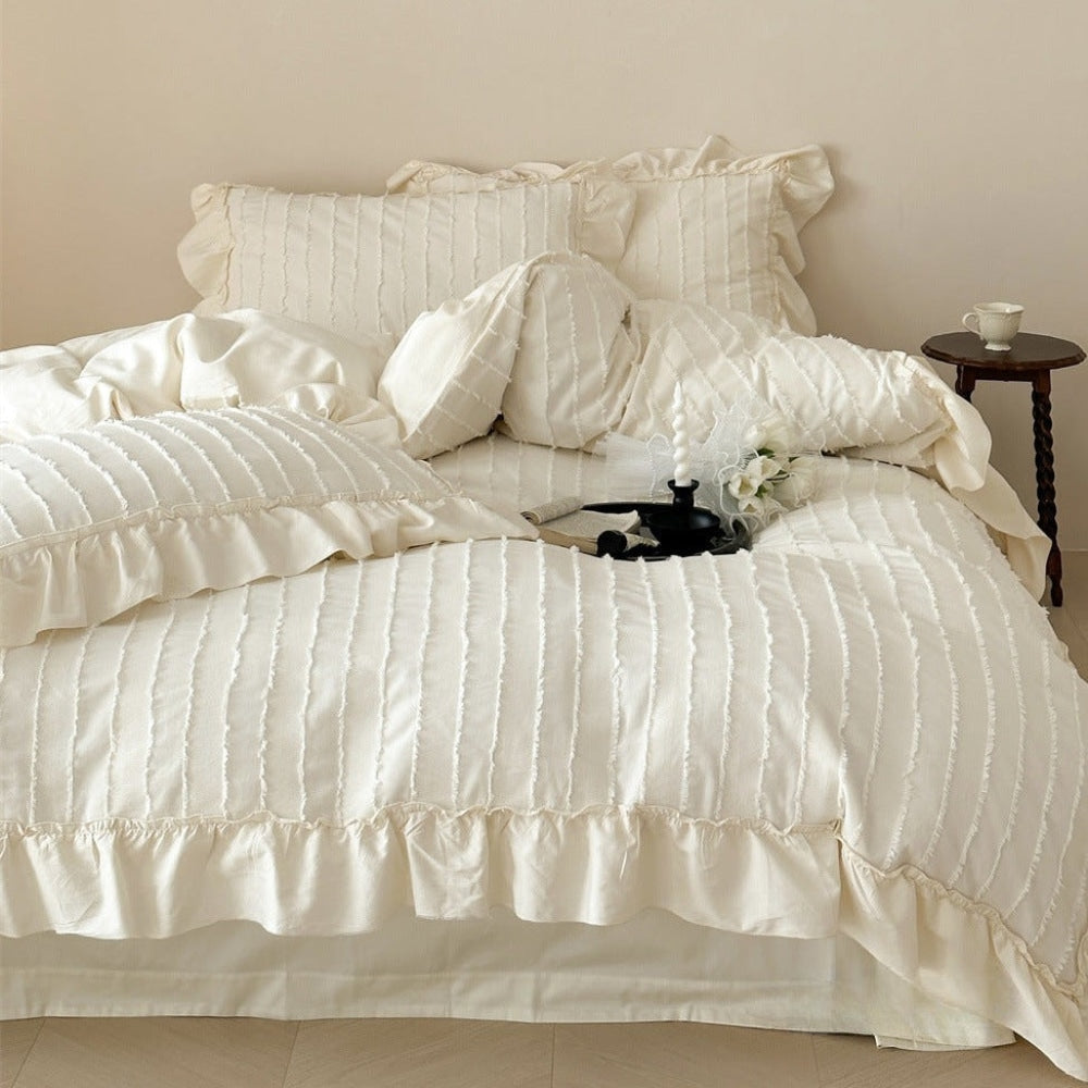 Sweet Ruffle Jacquard Bedding Bundle