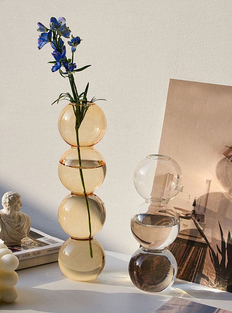 Abstract Bubble Glass Vases