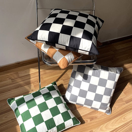 Matte Checkerboard Pillow Cover