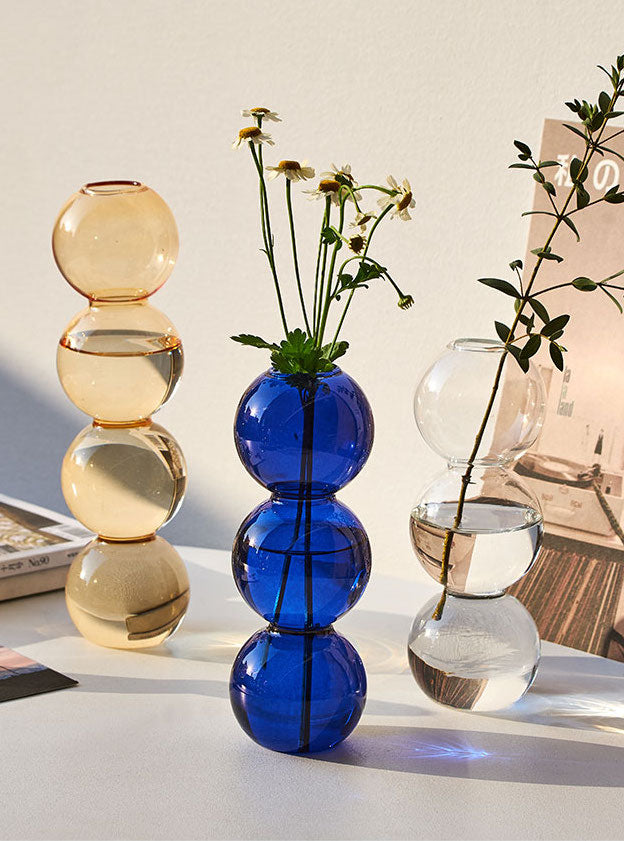 Abstract Bubble Glass Vases