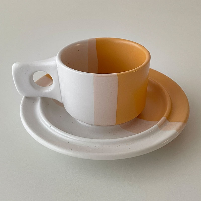 Ceramic Coffee Cup And Saucer