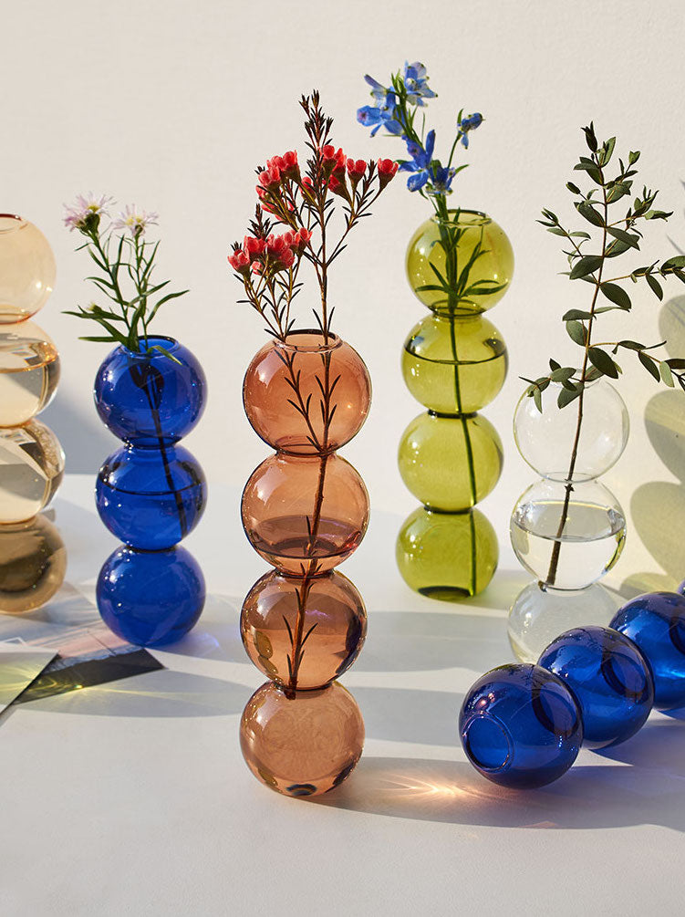 Abstract Bubble Glass Vases