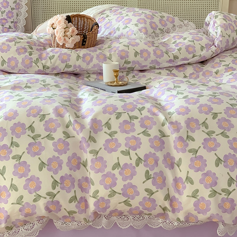 100% Cotton Vintage French Floral Sheet Set