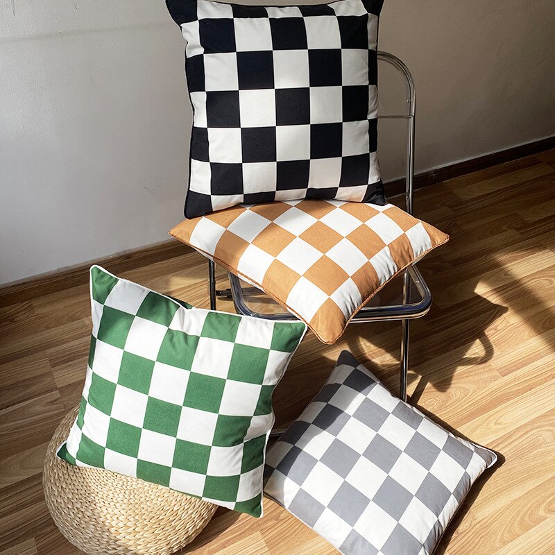 Matte Checkerboard Pillow Cover