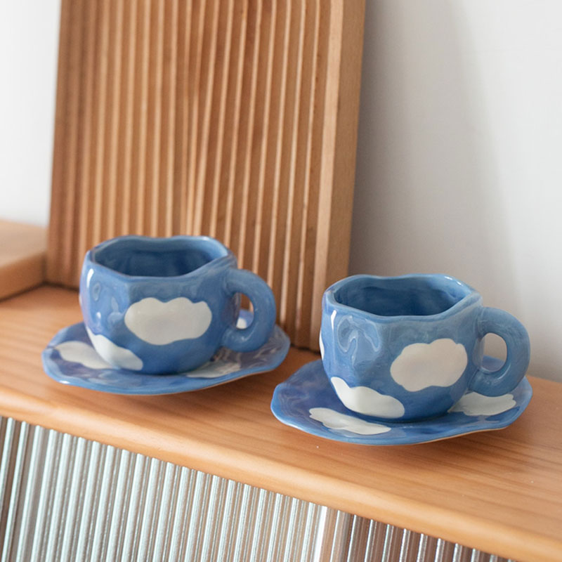 Clouds Coffee Cup With Saucer