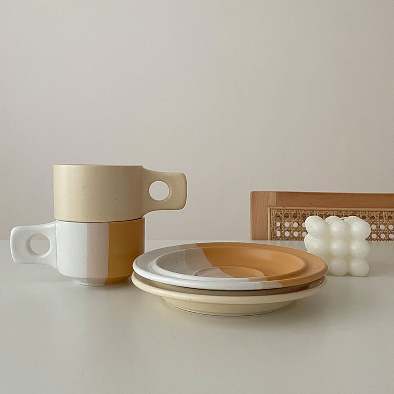 Ceramic Coffee Cup And Saucer