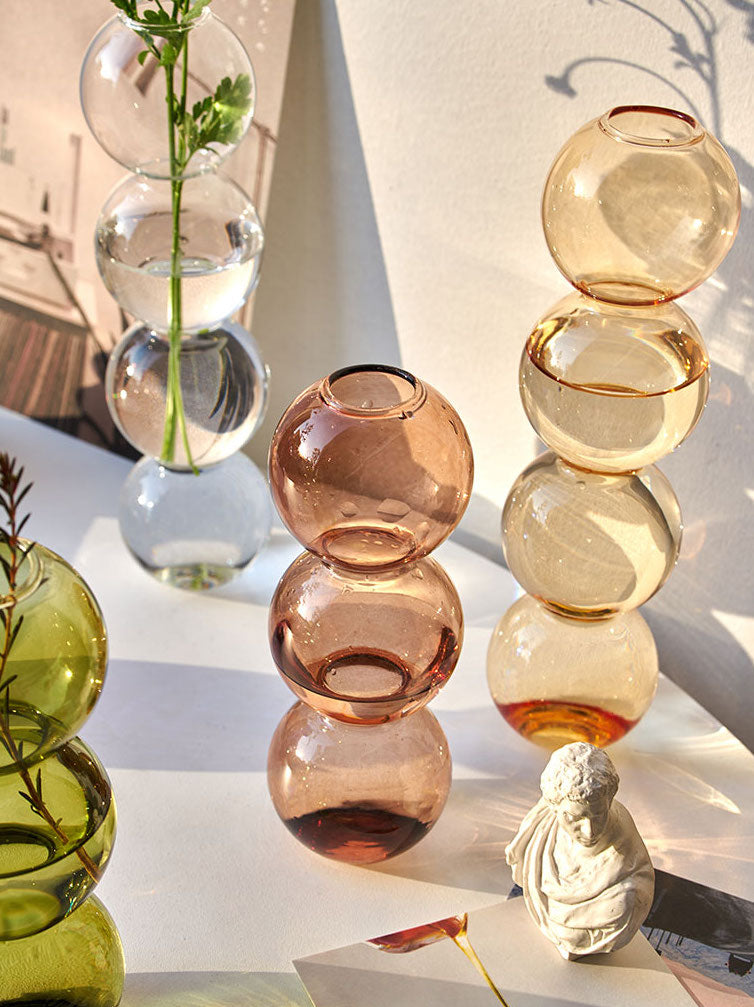 Abstract Bubble Glass Vases