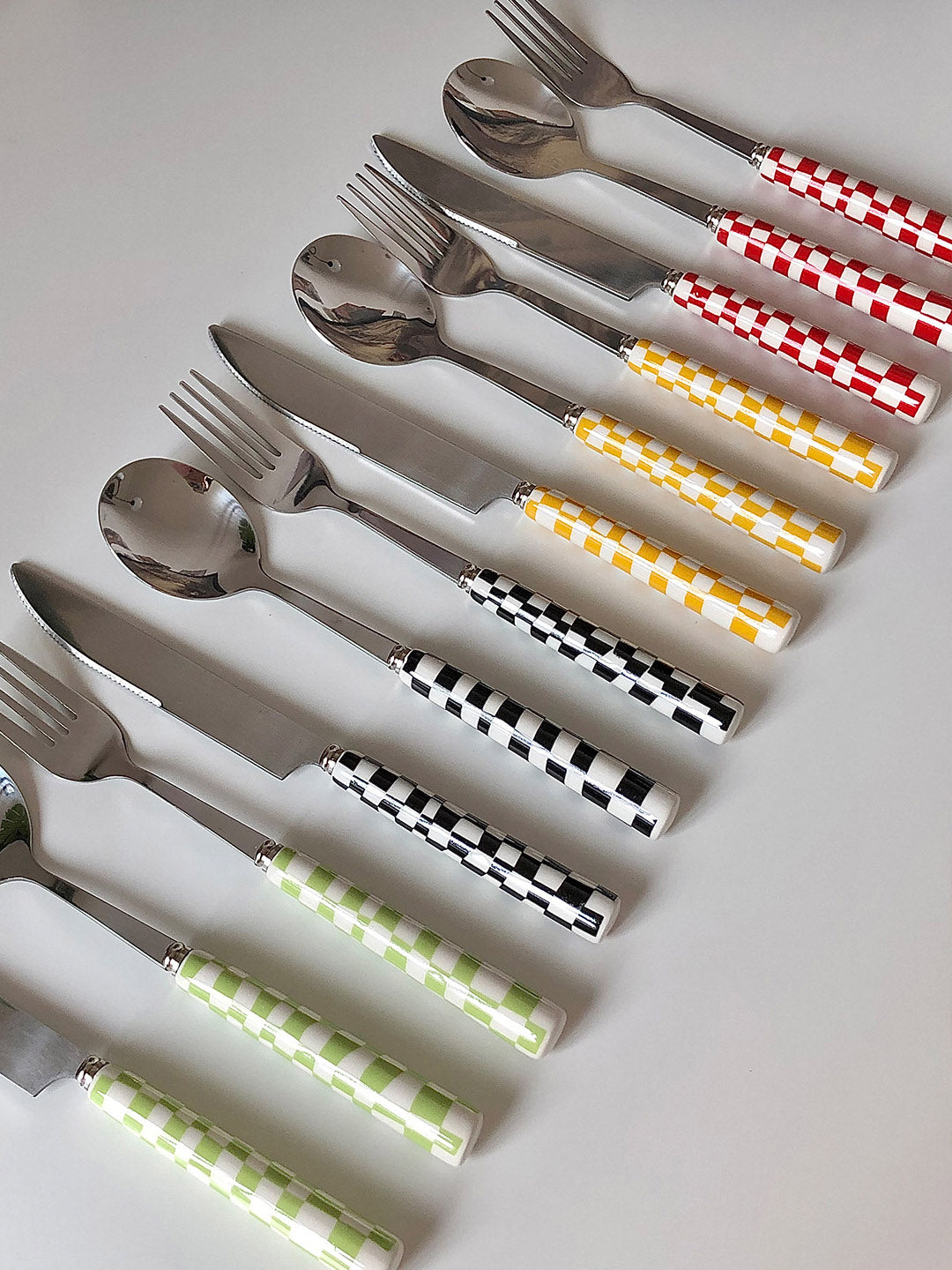 Checkerboard Stainless Steel Silverware