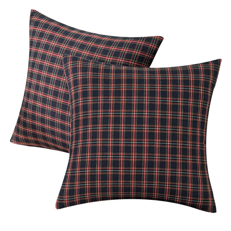 Holiday Plaid Pillow Covers