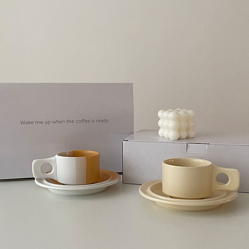 Ceramic Coffee Cup And Saucer