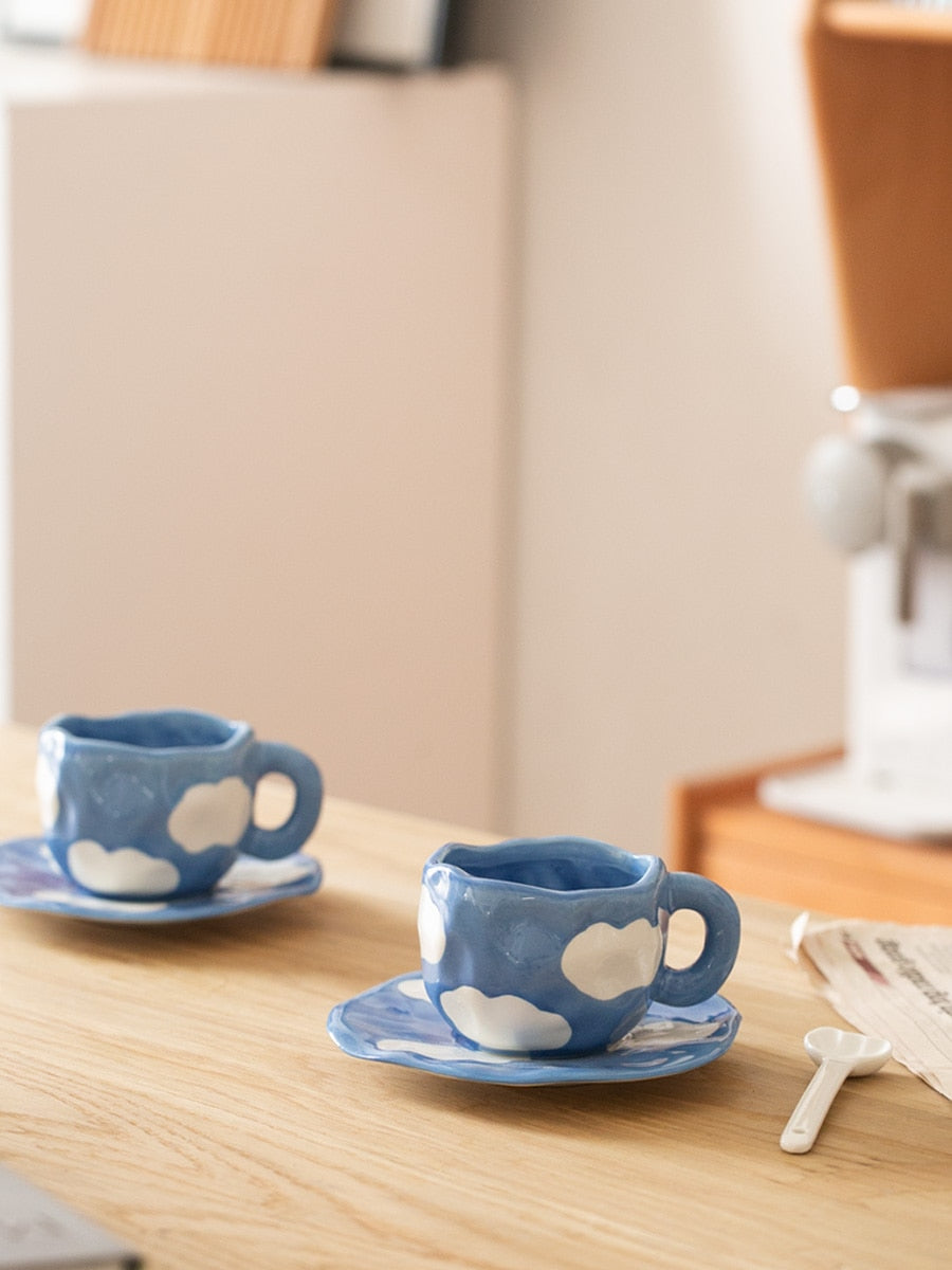 Clouds Coffee Cup With Saucer