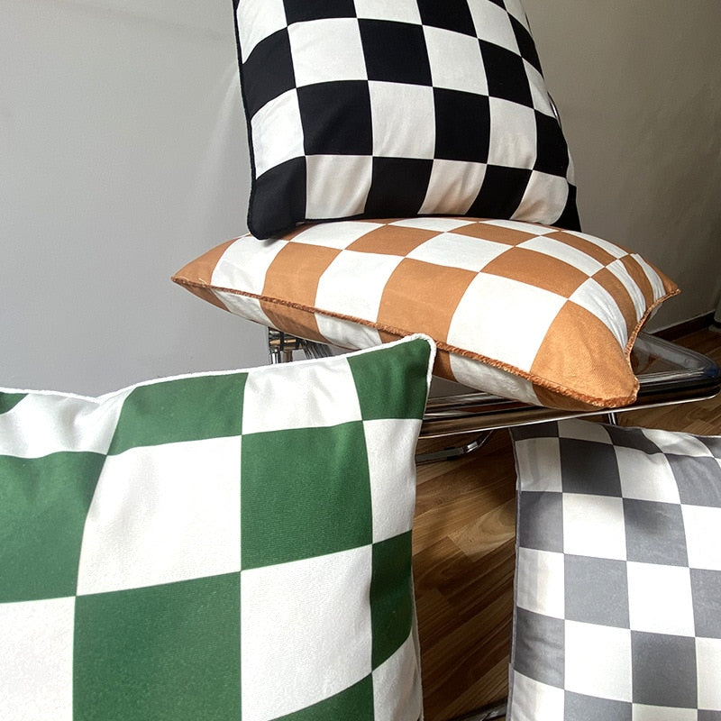 Matte Checkerboard Pillow Cover