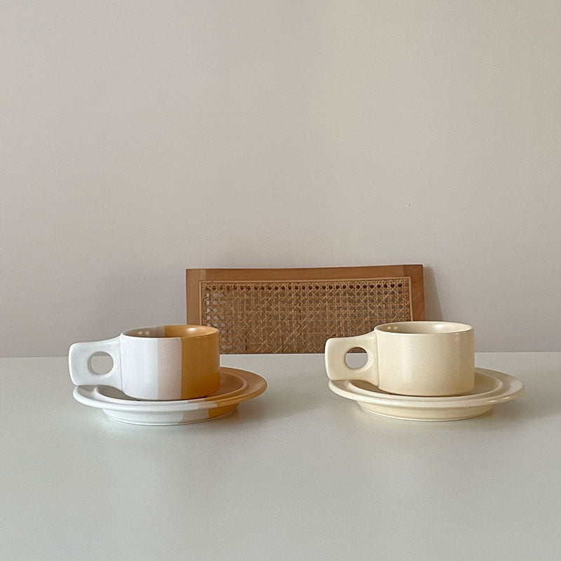 Ceramic Coffee Cup And Saucer