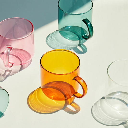 Colorful Glass Coffee Cups