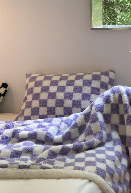 Diamond Checkerboard Fleece Blanket