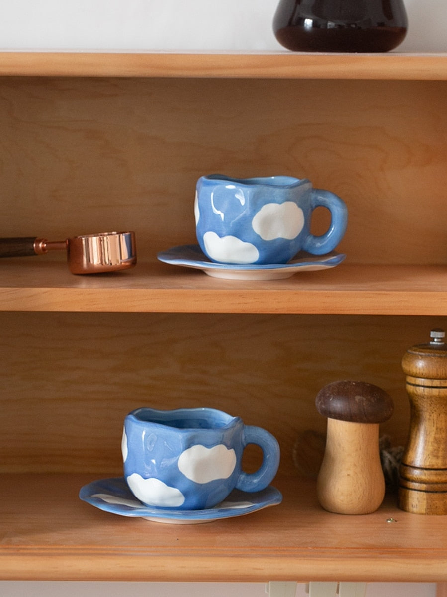 Clouds Coffee Cup With Saucer